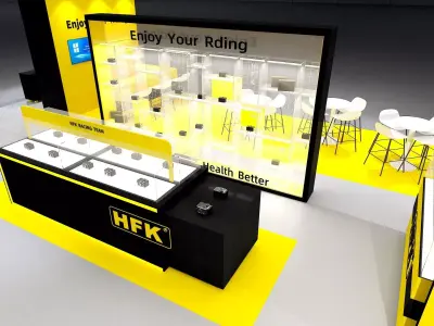 Two wheel car show 3D model