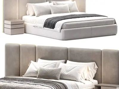 Giuong NGU Bed By Caprihome Low-poly 3D model