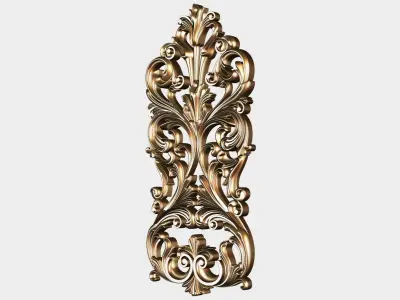 Carved decor for cnc 45 3D model