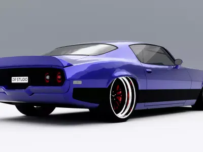 Chevrolet Camaro Pro Touring 1970 Low-poly 3D model