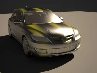 car rig model Low-poly 3D model