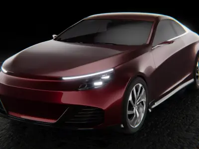 CRZ Coupe Car - Low Poly 3D model