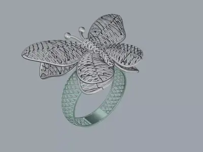 Ultra Vision Ring Gold Jewelry 3D print model