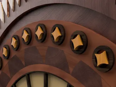 Mandala 2 wooden made Free 3D model