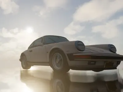Porche 911 turbo Low-poly 3D model