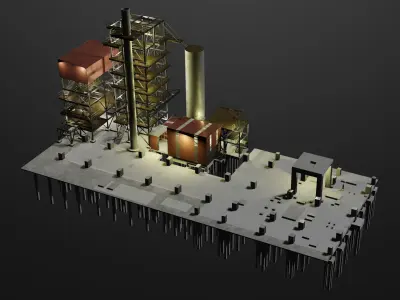 Industrial building 005 3D model