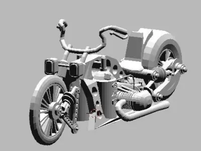 Custom bike gas scale 1 to 24 ready to print 3D print model
