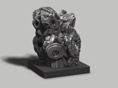 Modern Abstract robotic sculpture 3d print model 150 3D print model
