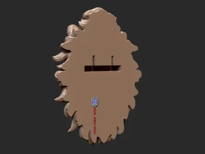 wall mount home decoration Lion v175  3D print model