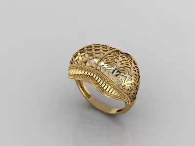 Women Plain Ring Ready STL Models Womens Ring 3d models 3D print model 44