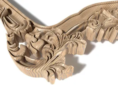 Frame-021 ornate gold frame 3D model