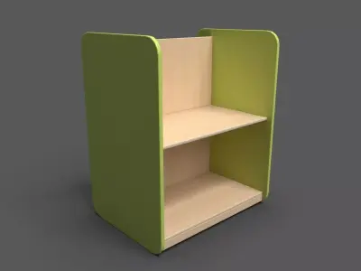 Medium Shelf Green Low-poly 3D model