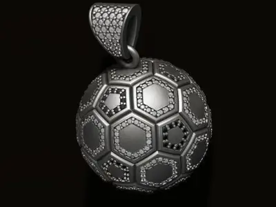 Football ball pendant 3d pack set 3D print model