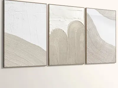 Abstract Painting Set of 3 pieces - No 15 Low-poly 3D model