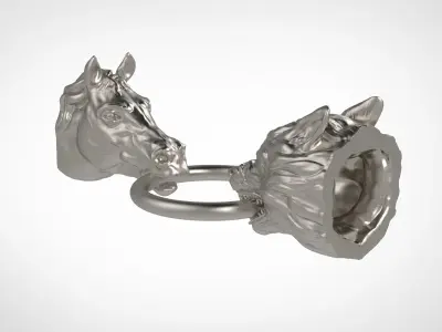 wolf and horse 3D model