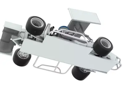 Supermodified front engine Winged race car V4 Scale 1 to 25 3D print model