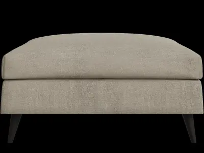 Rectangle Brown Pouf 3D model