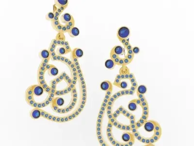 Patten earring 3D print model