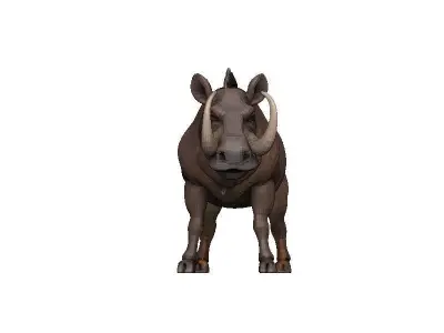 Warthog Low-poly 3D model