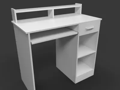 Computer Desk Low-poly 3D model