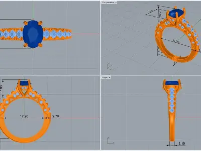 ring code 134 3D print model
