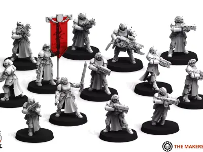 Daughters of War - Warrior Infantry 3D print model