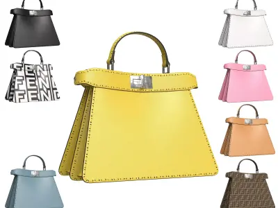 Fendi Peekaboo Bag 3D Model Pack
