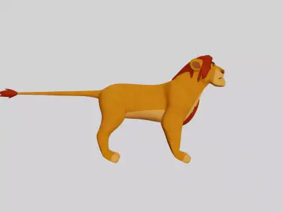 Teen Mufasa Low-poly 3D model
