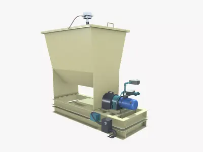 Granulator machine Low-poly 3D model
