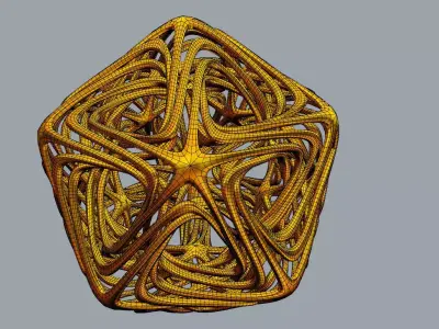 Fractal Linked Star Free 3D print model