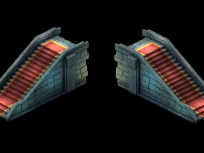 Game The Palace - Stone Ladder 06 3D model