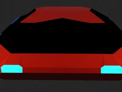 low poly concept car model Low-poly 3D model
