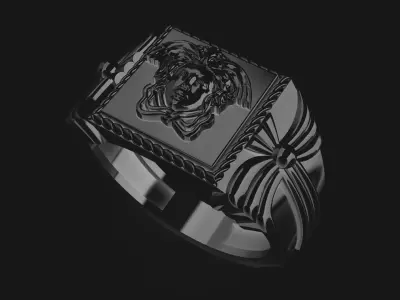 Medusa Face Ring Texture 3D print model