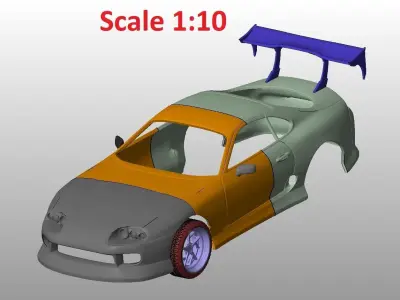 Toyota Supra 1993 Tuning Body For Print 3D print model
