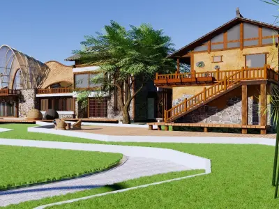 A country house 3D model