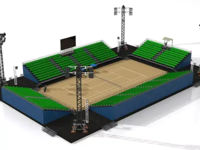 Tennis Stadium Low-poly 3D model