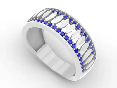 Jewelry Diamond Ring Model RG44 Free 3D print model