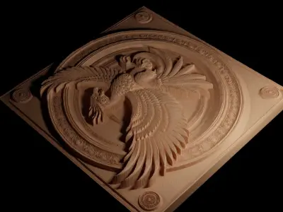Thunderbird CNC 3d Print High Relief Sand Casting 3D print model