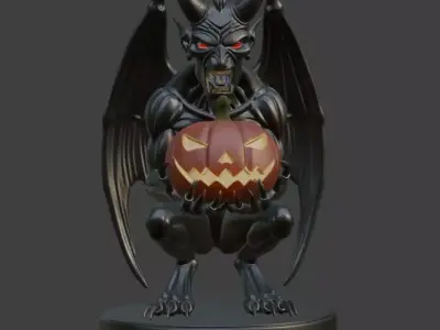 Halloween Black Demon 3D Model 3D print model