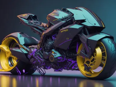 Character Bike Low-poly 3D model