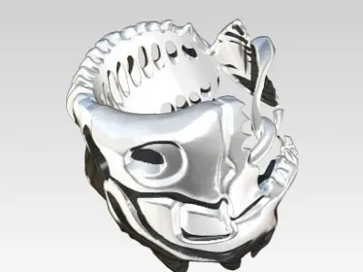 Fish  Piranha Ring 3D print model