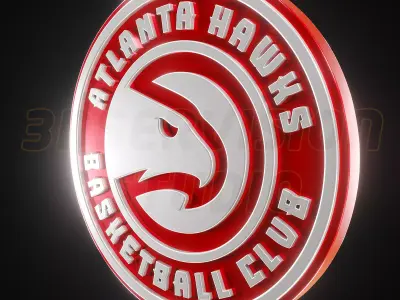 Atlanta Hawks logo - Cinematic - 3D print 3D model