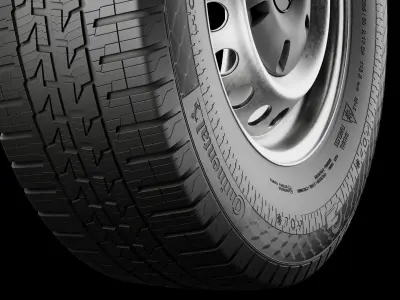 RV Motorhome wheel Van Contact Camper Continental 3D model