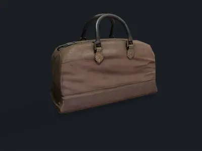 retro HandBag Low-poly 3D model