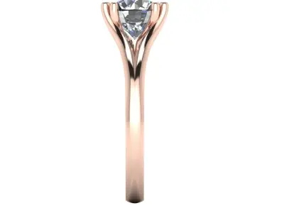 Diamond Solitaire Wedding Ring R2 3D print model