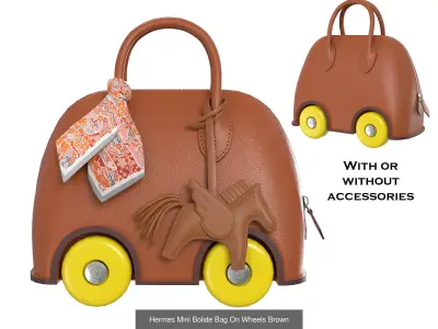 Hermes Mini Bolide Bag On Wheels 3D Model Pack
