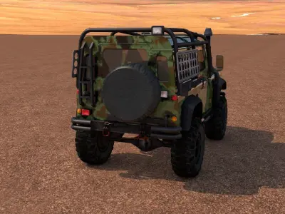 Land Rover Defender Off-Road Low-poly 3D model