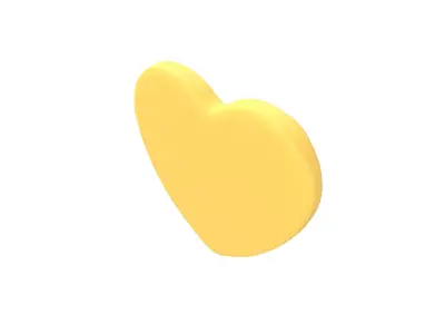 Twitter Heart Emoji v1 003 Low-poly 3D model