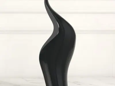 Cheshunt Curve Leaf Sculpture Free 3D model