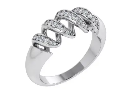 Spiral Diamond Ring 4168 3D print model